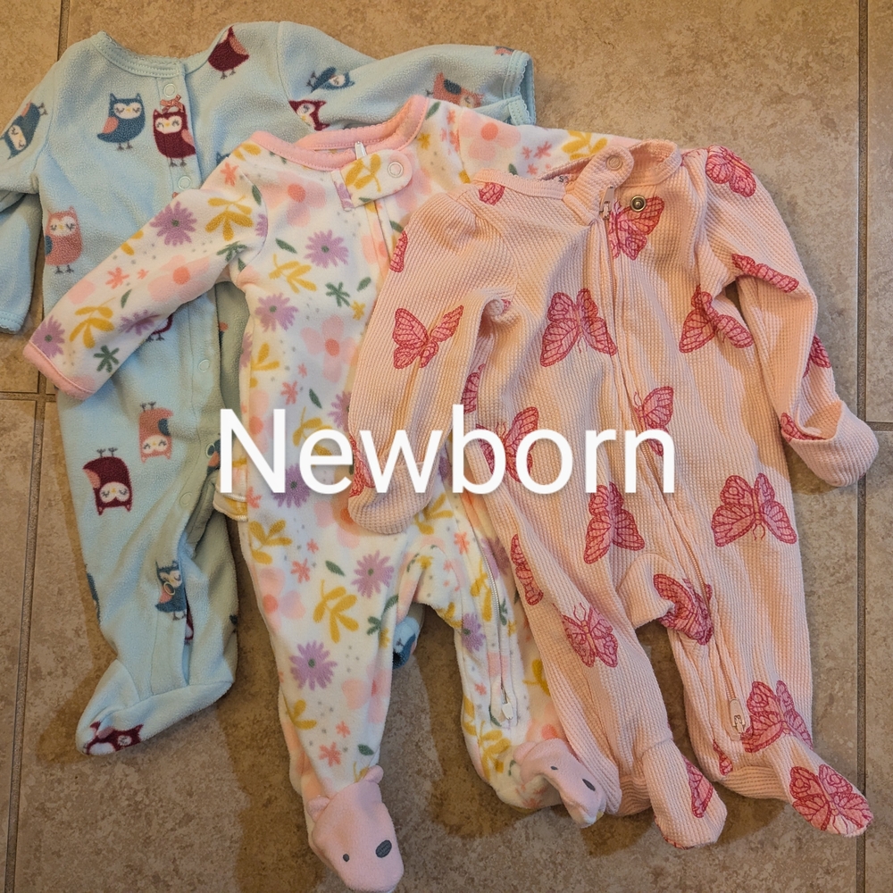 Butterfly and Owl Print Kids One Pieces